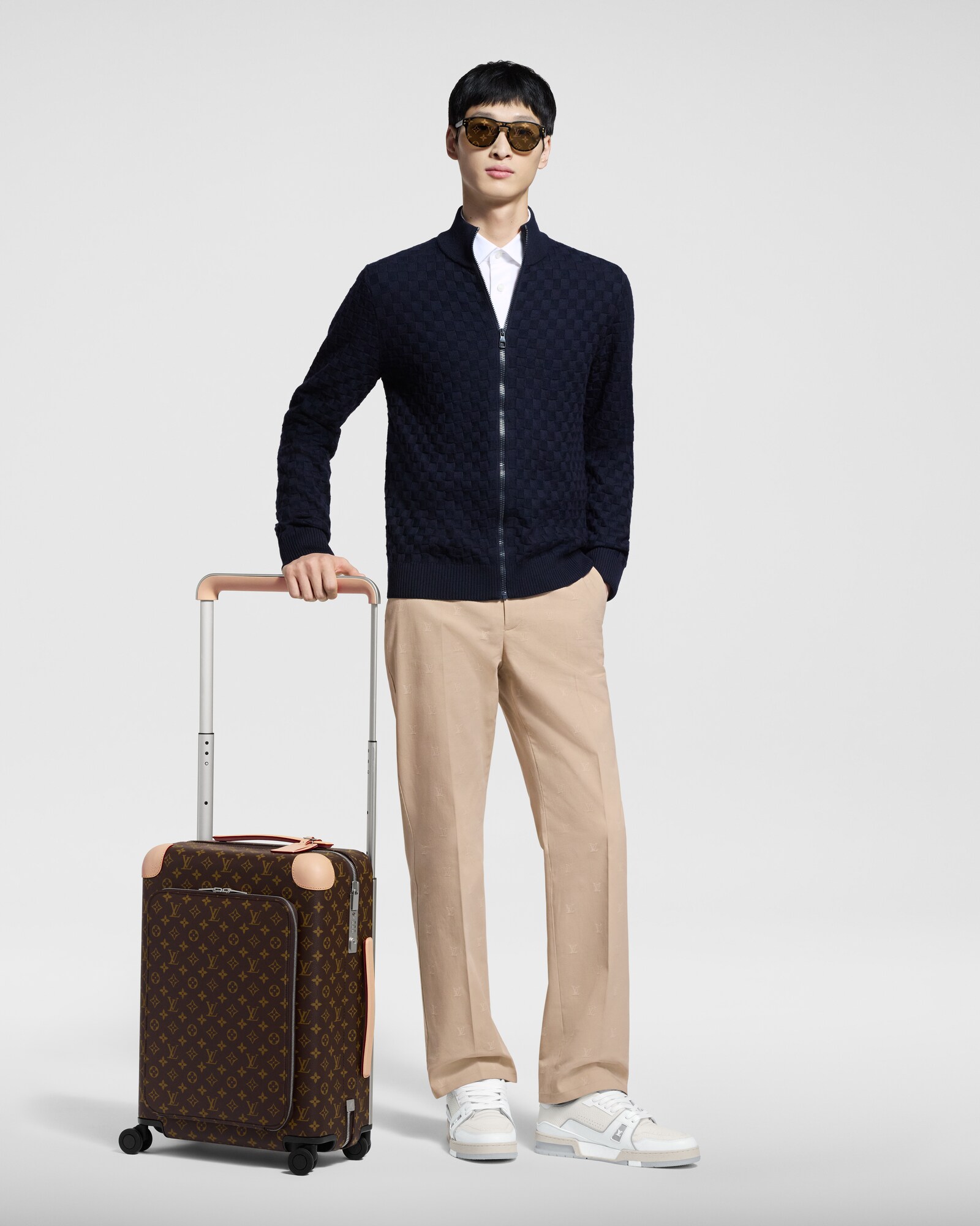 Damier Signature Zip-Through Cardigan - Ready-to-Wear | LOUIS VUITTON